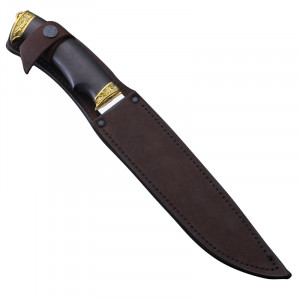 Нож Пластунский, сталь 65Х13, граб, латунь